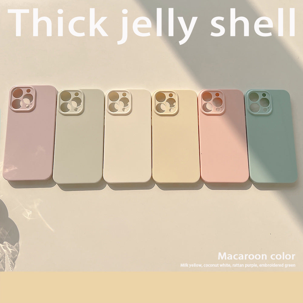 Phone Case - Easy Ins Macaron Solid Color Phone Case Suitable for Apple 15\u002F14\u002F13\u002F12\u002F11 Series