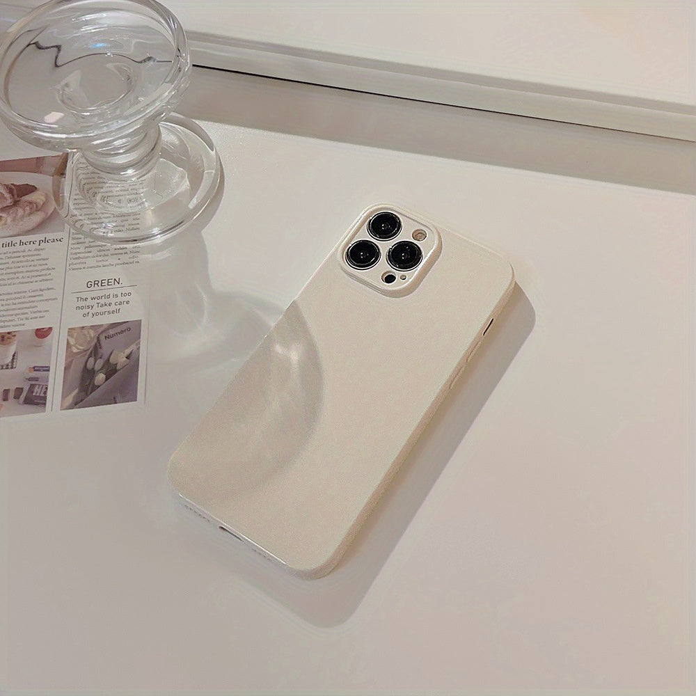 Phone Case - Easy Ins Macaron Solid Color Phone Case Suitable for Apple 15\u002F14\u002F13\u002F12\u002F11 Series