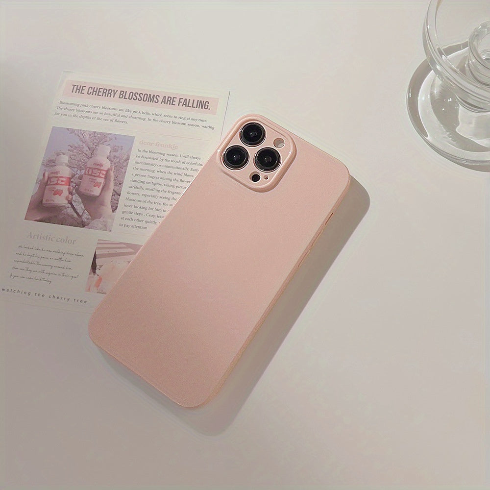 Phone Case - Easy Ins Macaron Solid Color Phone Case Suitable for Apple 15\u002F14\u002F13\u002F12\u002F11 Series
