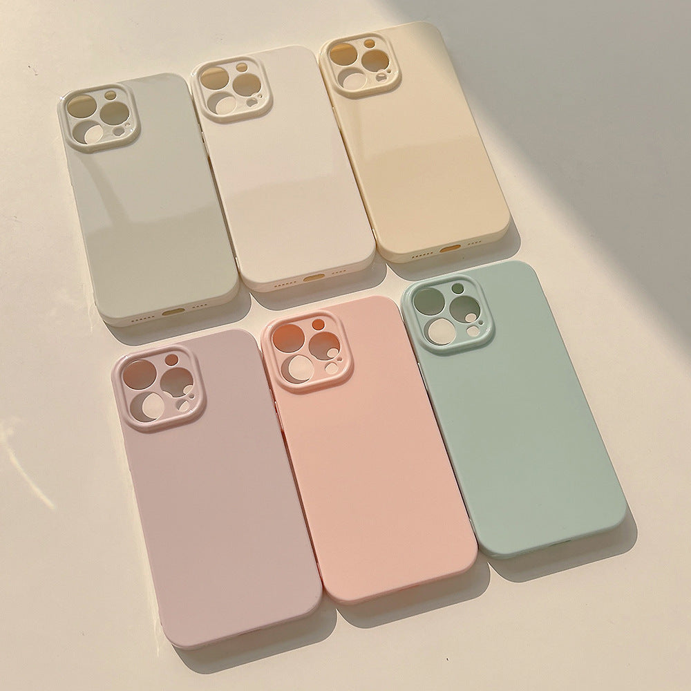 Phone Case - Easy Ins Macaron Solid Color Phone Case Suitable for Apple 15\u002F14\u002F13\u002F12\u002F11 Series