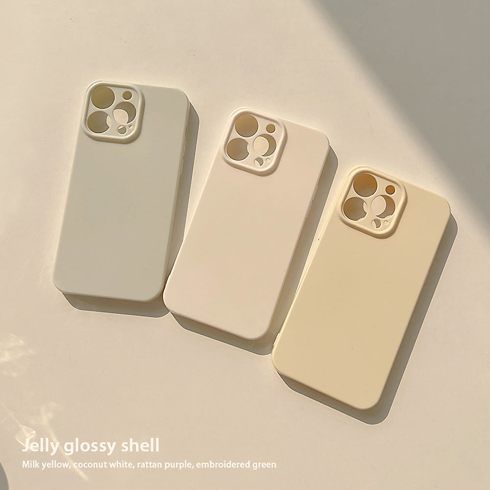 Phone Case - Easy Ins Macaron Solid Color Phone Case Suitable for Apple 15\u002F14\u002F13\u002F12\u002F11 Series