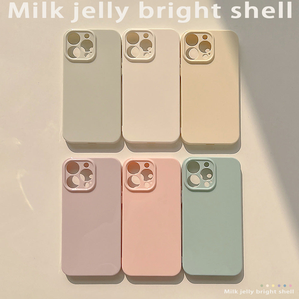 Phone Case - Easy Ins Macaron Solid Color Phone Case Suitable for Apple 15\u002F14\u002F13\u002F12\u002F11 Series