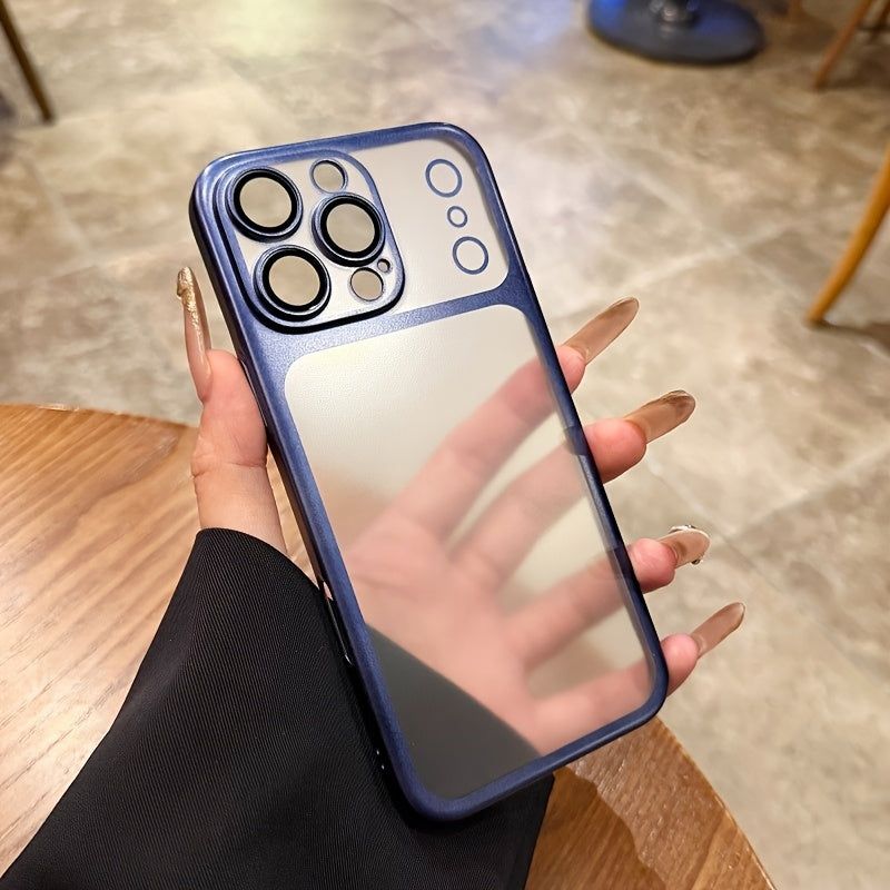 Phone Case - Luxury Matte Soft Ultra Slim Case for Iphone 17 Air 16 15 14 13 12 11 Pro Max 17Pro Plating Camera Film Protector Frosted Shockproof Cover