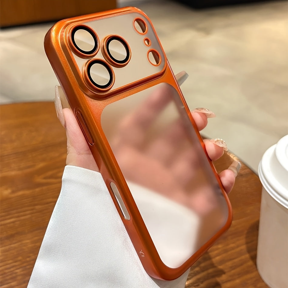 Phone Case - Luxury Matte Soft Ultra Slim Case for Iphone 17 Air 16 15 14 13 12 11 Pro Max 17Pro Plating Camera Film Protector Frosted Shockproof Cover