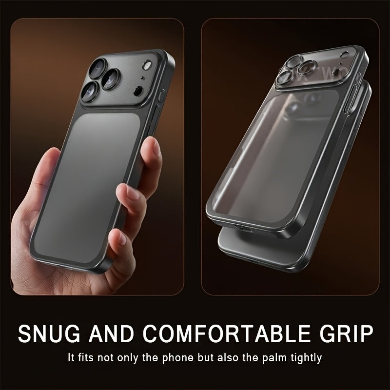 Phone Case - Luxury Matte Soft Ultra Slim Case for Iphone 17 Air 16 15 14 13 12 11 Pro Max 17Pro Plating Camera Film Protector Frosted Shockproof Cover