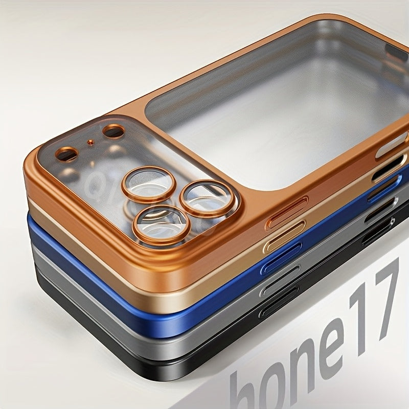 Phone Case - Luxury Matte Soft Ultra Slim Case for Iphone 17 Air 16 15 14 13 12 11 Pro Max 17Pro Plating Camera Film Protector Frosted Shockproof Cover