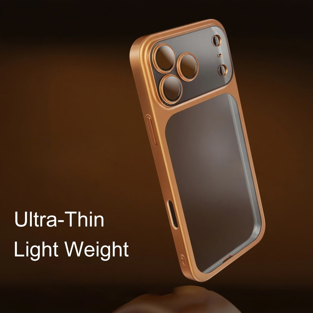 Phone Case - Luxury Matte Soft Ultra Slim Case for Iphone 17 Air 16 15 14 13 12 11 Pro Max 17Pro Plating Camera Film Protector Frosted Shockproof Cover