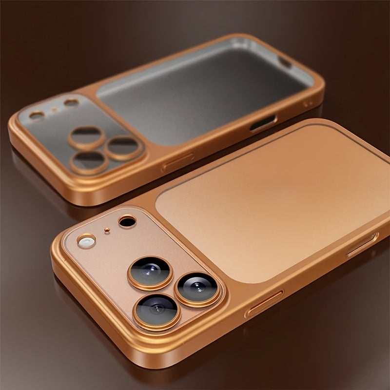 Phone Case - Luxury Matte Soft Ultra Slim Case for Iphone 17 Air 16 15 14 13 12 11 Pro Max 17Pro Plating Camera Film Protector Frosted Shockproof Cover