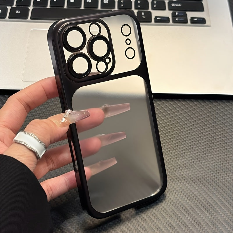 Phone Case - Luxury Matte Soft Ultra Slim Case for Iphone 17 Air 16 15 14 13 12 11 Pro Max 17Pro Plating Camera Film Protector Frosted Shockproof Cover