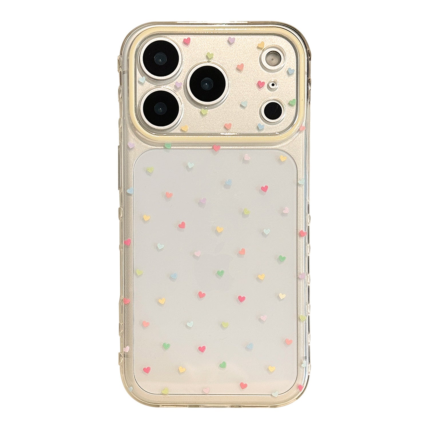 Phone Case - Colorful Small Heart Apple 17 Pro Max Phone Case Suitable for Iphone 16, Korean Style Minimalist, Transparent Soft Case for 14, 15, 13\u002F12.