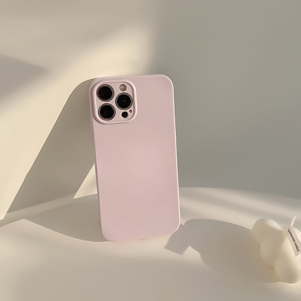 Phone Case - Easy Ins Macaron Solid Color Phone Case Suitable for Apple 15\u002F14\u002F13\u002F12\u002F11 Series