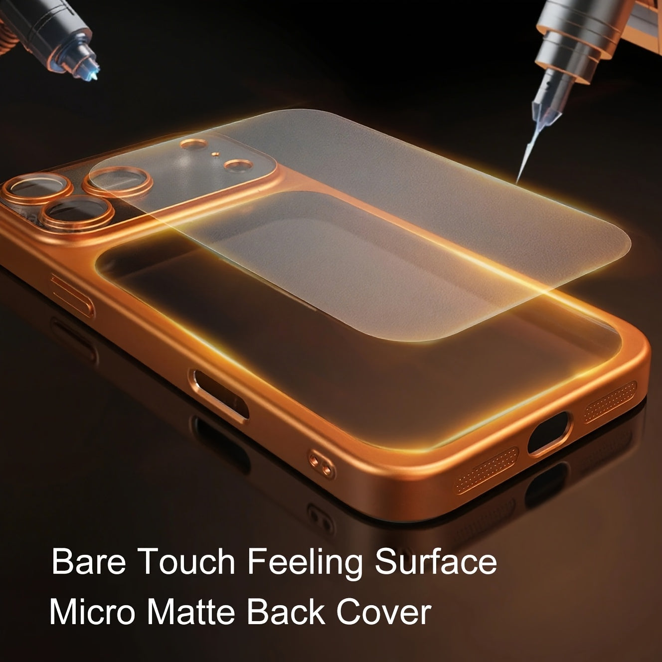 Phone Case - Luxury Matte Soft Ultra Slim Case for Iphone 17 Air 16 15 14 13 12 11 Pro Max 17Pro Plating Camera Film Protector Frosted Shockproof Cover